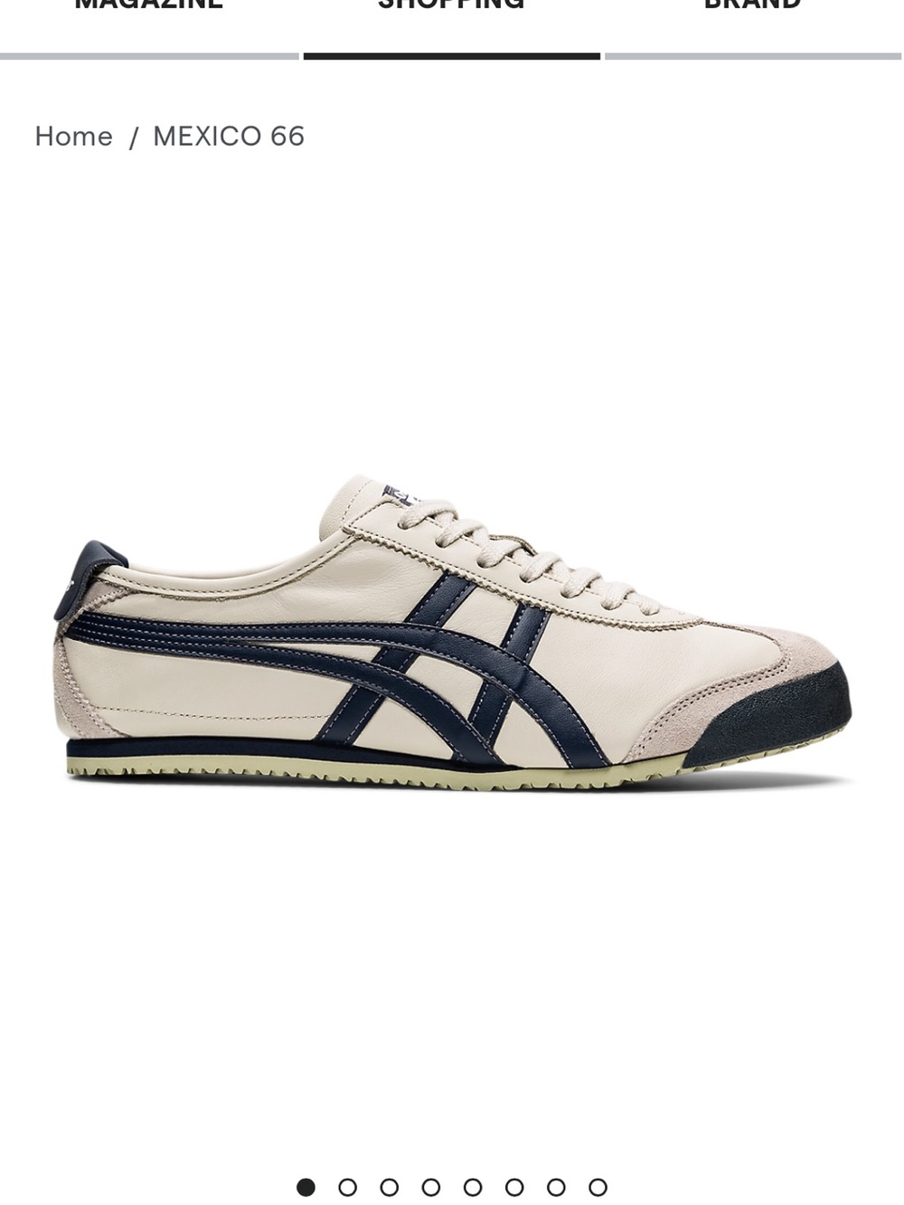 Onitsuka Tiger by Asics Mexico 66 Sneakers in Cream and Navy